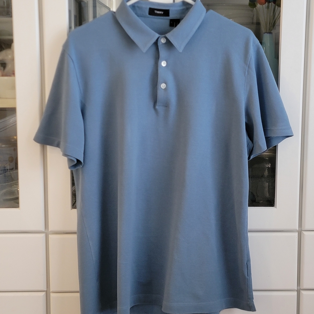 Theory Men's short-sleeved 3-button polo shirt